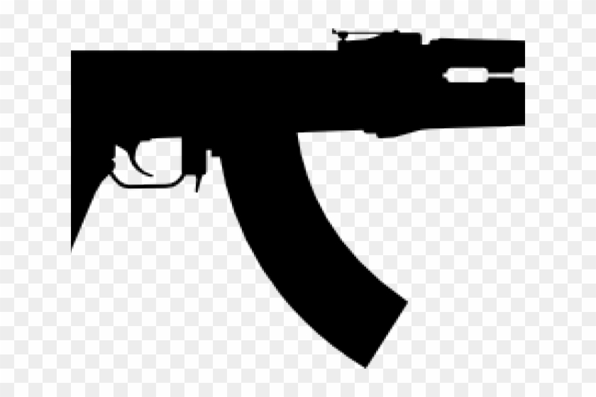 Download Rifle Clipart Ak47 - Ak 47 Silhouette, HD Png Download ...