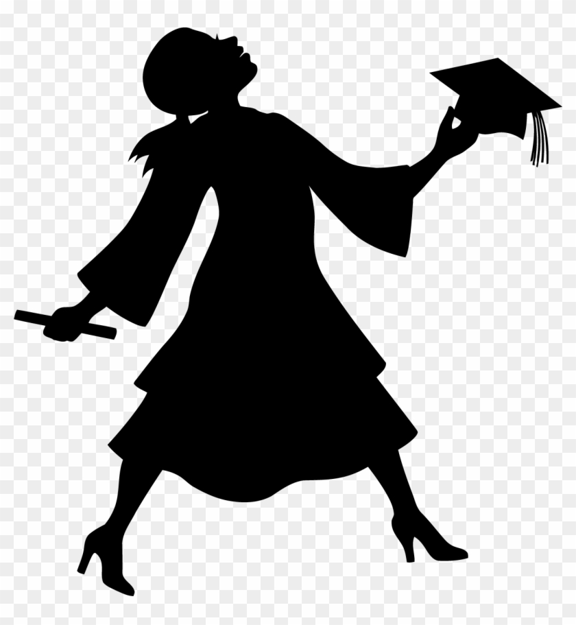 Grateful Graduation College Graduation Graduate Silhouette Hd Png