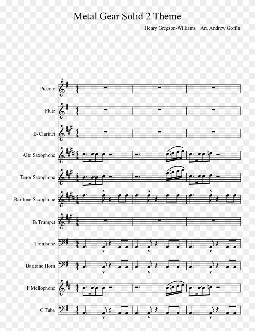Metal Gear Solid 2 Theme Sheet Music Composed By Henry Free Iwatobi Swim Club Sheet Music Hd Png Download 749x1011 2639650 Pngfind
