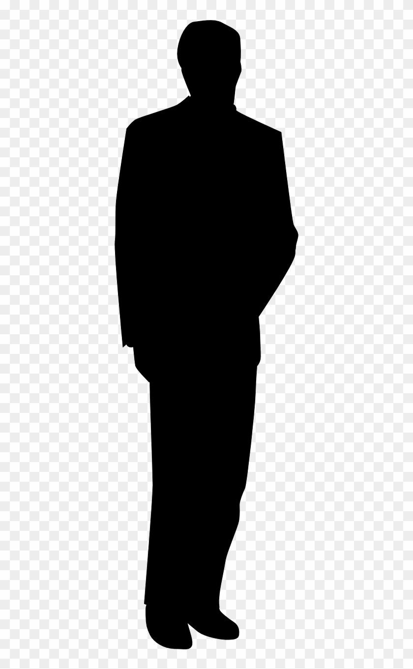 Silhouette, Drawing, Suit, Standing, Black Png Image - Silhouette Scale ...