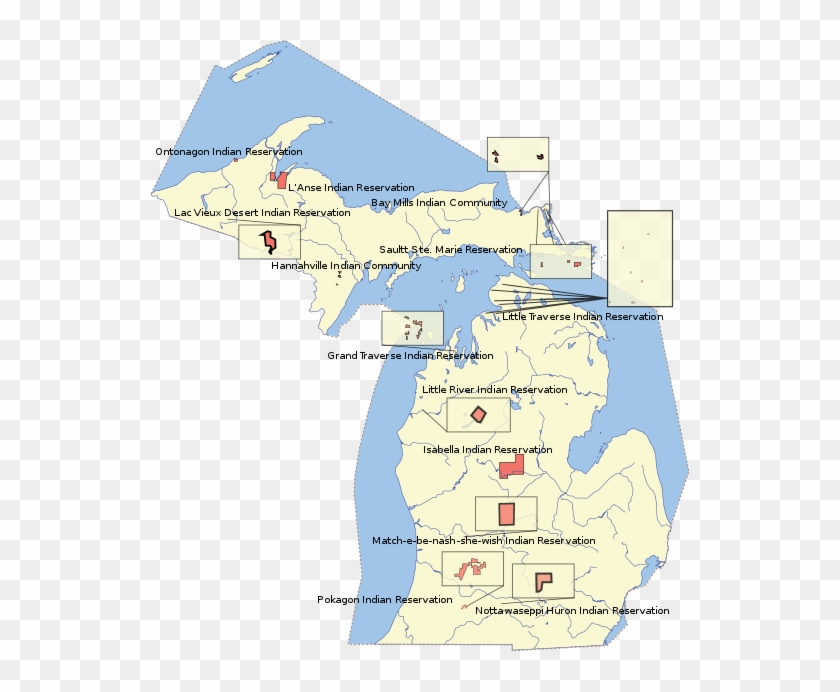 Michigan Indian Reservations Map