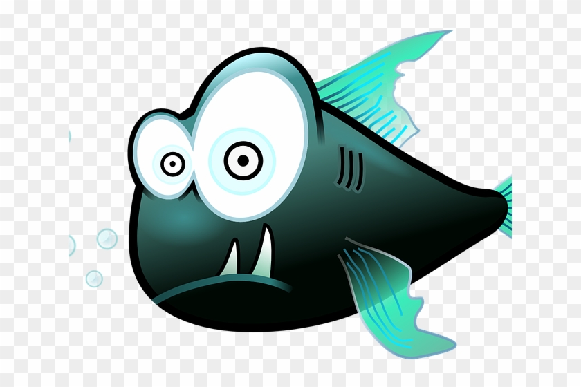 Funny Cartoon Fish Pictures - Piranha Clip Art, HD Png Download -  640x480(#2655173) - PngFind