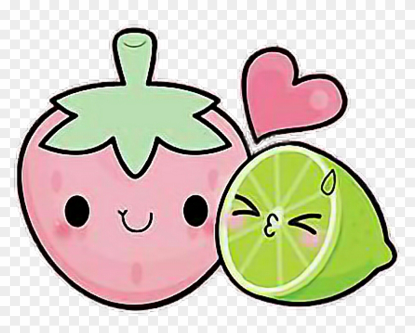 kawaii #lemon #fresa - Imagenes De Fresas Kawaii, HD Png Download -  922x698(#2661592) - PngFind