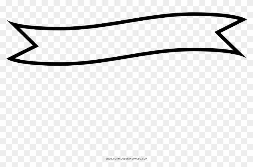 Ribbon Banner Coloring Page - Colouring Pages Of Ribbon, HD Png