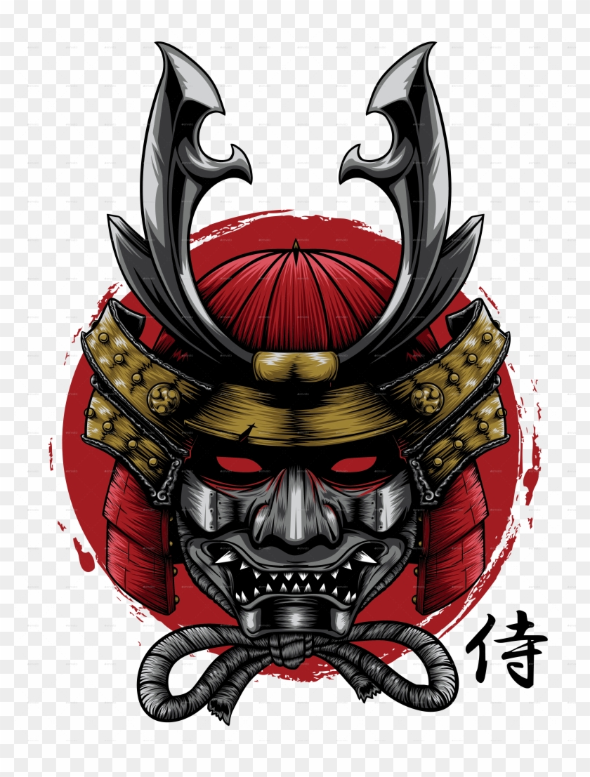 Head T Shirt Samurai Head Png Transparent Png 4370x5551 2673223 Pngfind - samurai hair roblox