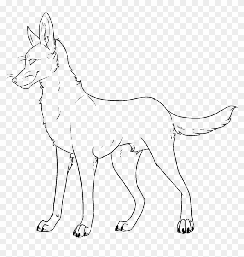 wolf lineart ms paint