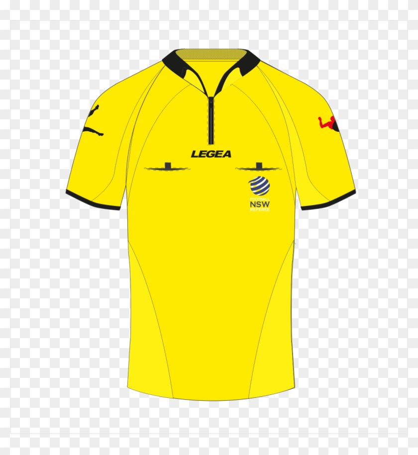 Football Nsw Referee Jersey - Referee Football Shirt Png, Transparent ...