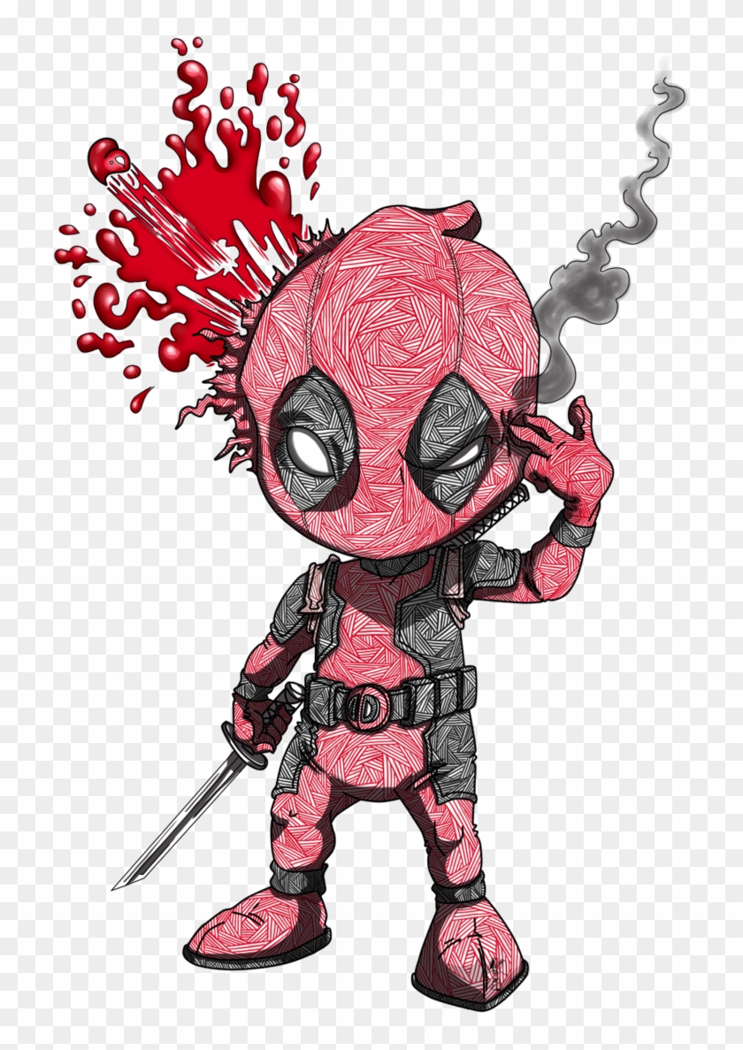 #little #deadpool #fan #art - Deadpool, HD Png Download - 721x1107