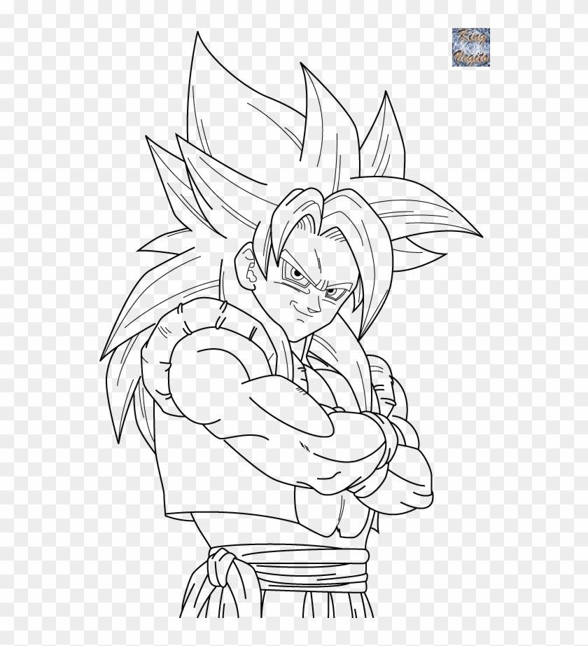 Gogeta Ssj4 Sketch By 3D Dbaf D1Ff4Ol Pre para colorir