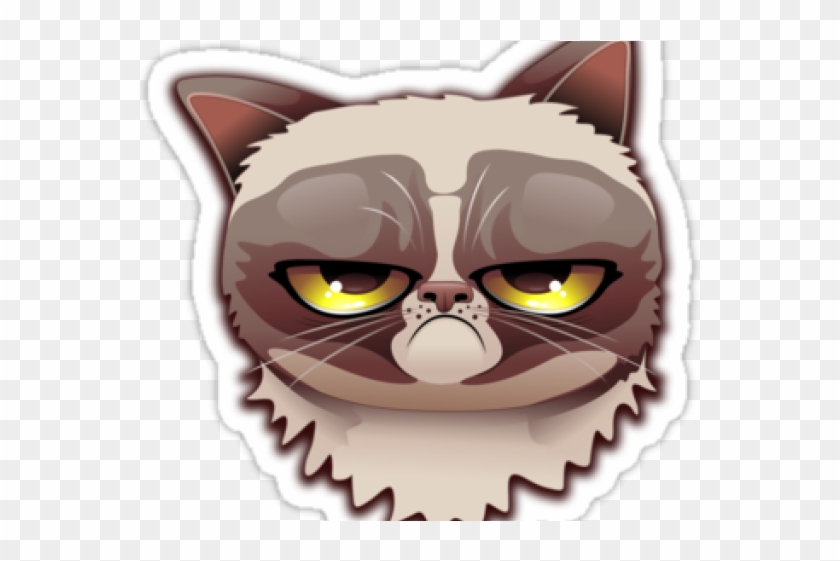 Grumpy Cat Clipart Silhouette - Battleblock Theater Custom Heads Cat, HD Pn...