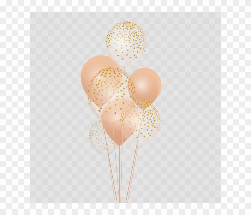 Golden Balloons Png - Rose Gold Balloons Vector, Transparent Png.