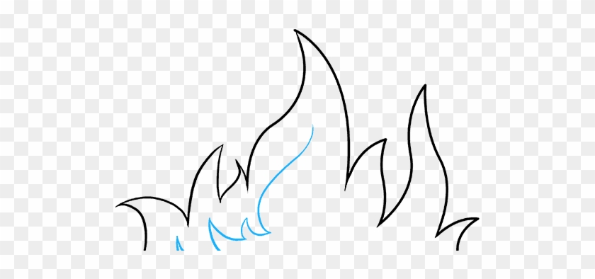 Line Drawing Cartoon Hot Flame Stock Vector - Draw Fire Lines, HD Png  Download - 680x678(#2730442) - PngFind