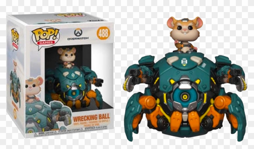 Wrecking Ball 6 Super Sized Funko Pop Vinyl Figure - Funko Overwatch Wrecking Ball, HD Png Download - 942x509(#2741485) - PngFind