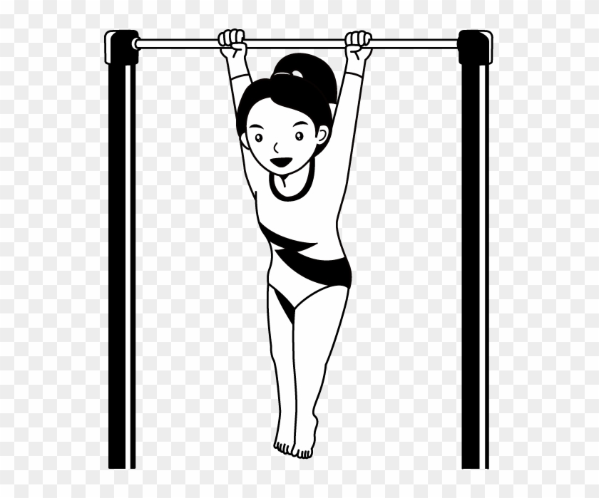 Clip Bar Gymnastics Do Gymnastics Clipart Black And White Hd Png Download 547x619 2748898 Pngfind