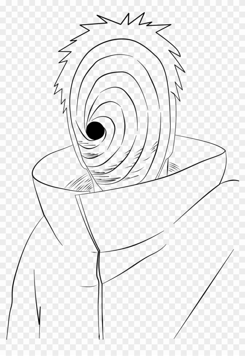 Obito Uchiha Uchiha clan Line art Desenho Esboço, TOBI, ângulo, branco,  mamífero png