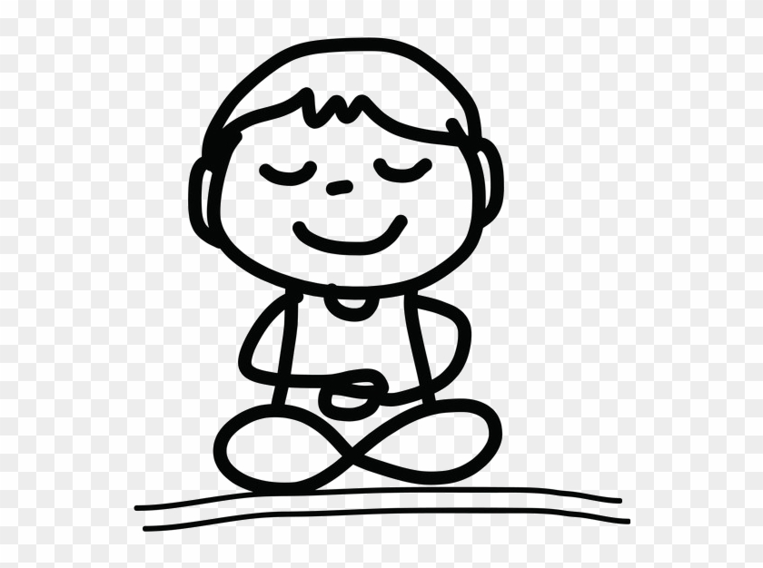 Monk Vector Meditating - Drawing Buddha Cartoon, HD Png Download -  586x586(#2773134) - PngFind