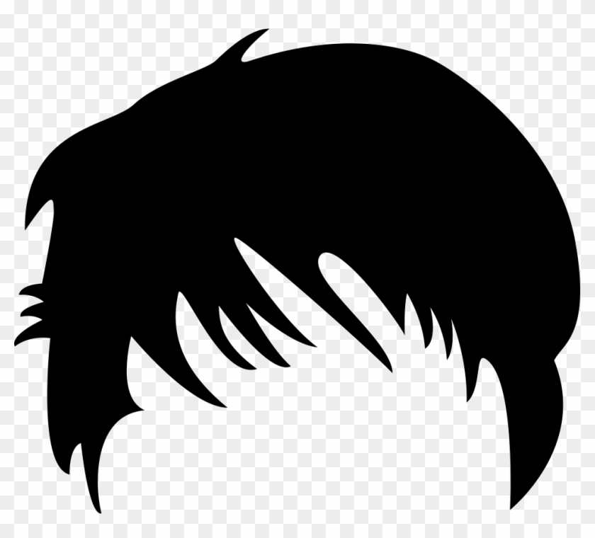 Short Black Hair Shape Comments - Man Hair Vector Png, Transparent Png