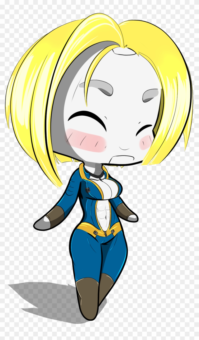Fallout Fallout 4 Ikaros Android Chibi Kawaii Cartoon Hd Png Download 500x750 Pngfind