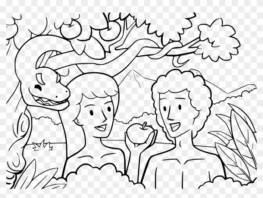 adam and eve drawing