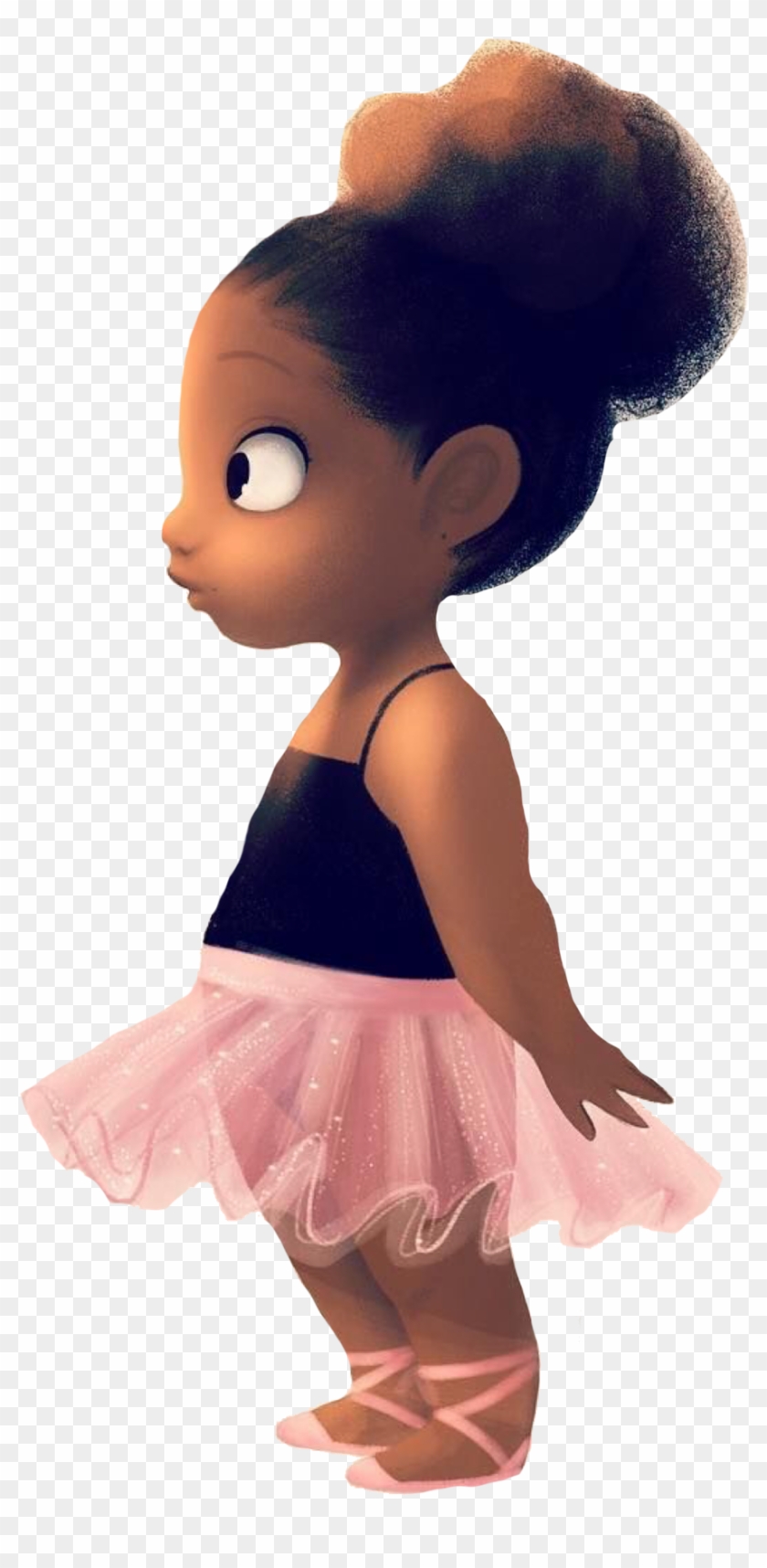 Black Girl Ballerina , Png Download - Little Black Girl Cartoon,  Transparent Png - 877x1750(#2793937) - PngFind