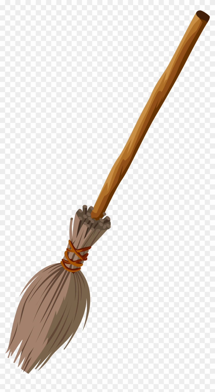 Witch Broom Transparent Clip Art Png Image - Broom Cartoon No Background,  Png Download - 4639x8000(#284939) - PngFind