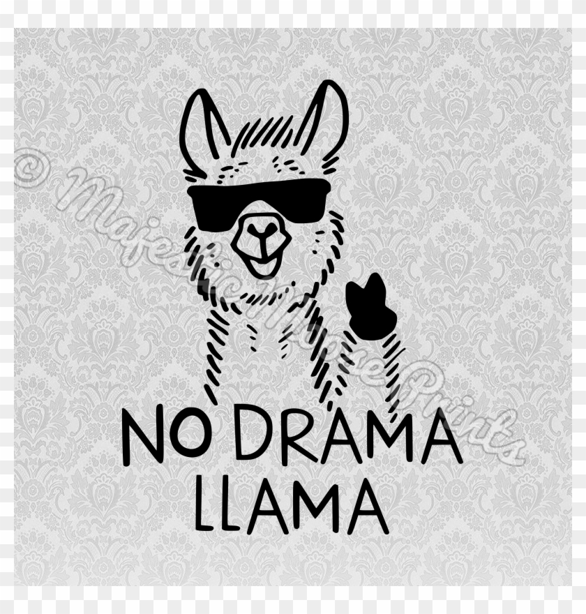 Llama Clipart Svg No Drama Llama Svg Hd Png Download 3000x3000 285198 Pngfind