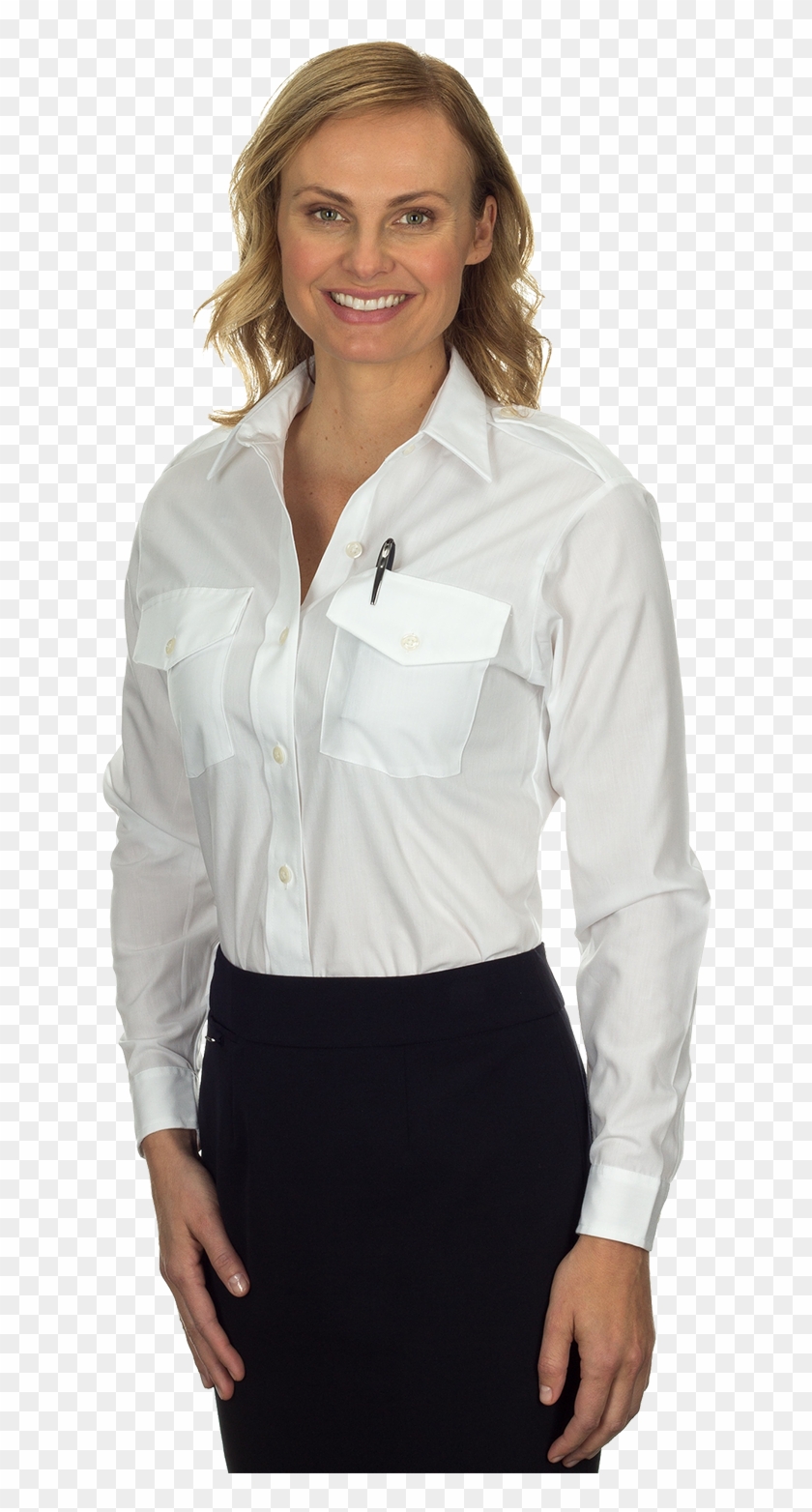 long sleeve shirt with pencil skirt