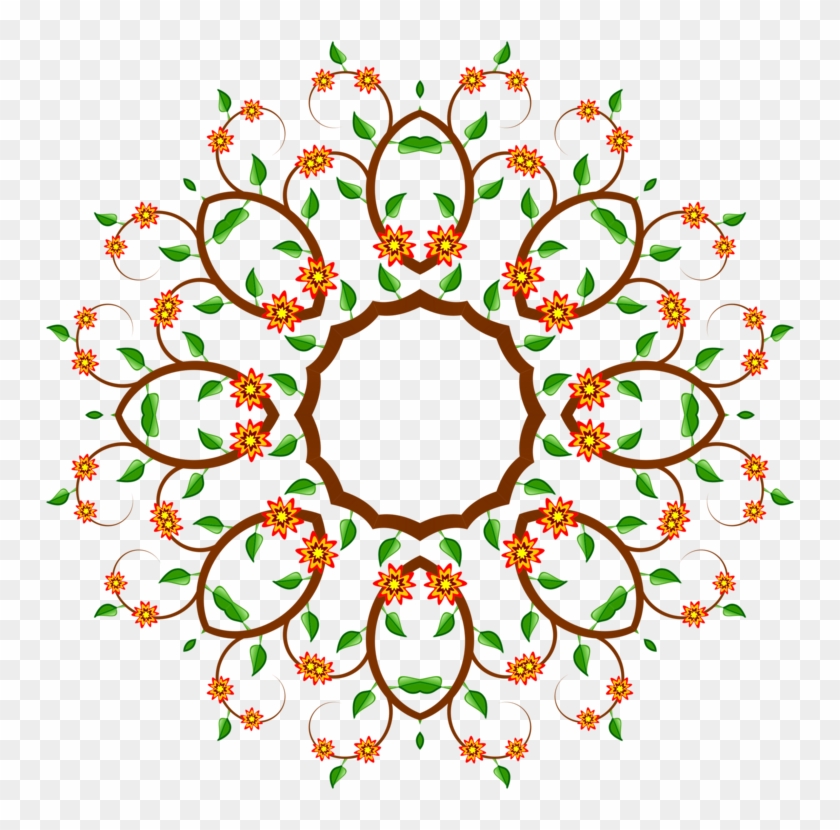 Floral Design Drawing Decorative Arts Motif Ornamen Bunga Vektor Png