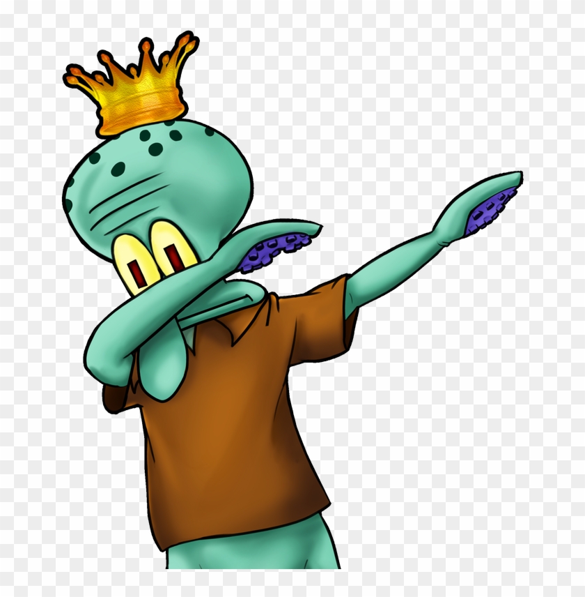 Squiddab Dabbing Shower Curtain - Squidward Dab, HD Png Download ...
