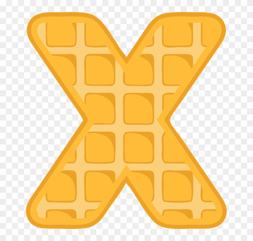 X Alphabet Waffle - X Waffle, HD Png Download - 667x720(#2882452) - PngFind