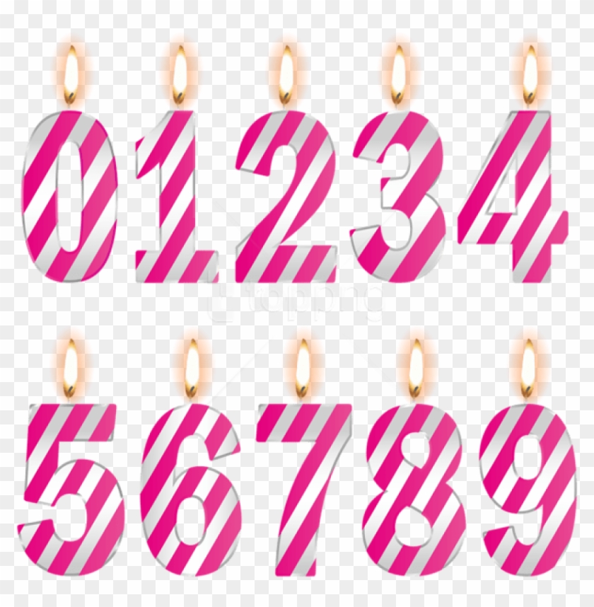 Free Png Download Numbers Birthday Candles Pink Png Earrings Transparent Png 850x8 092 Pngfind