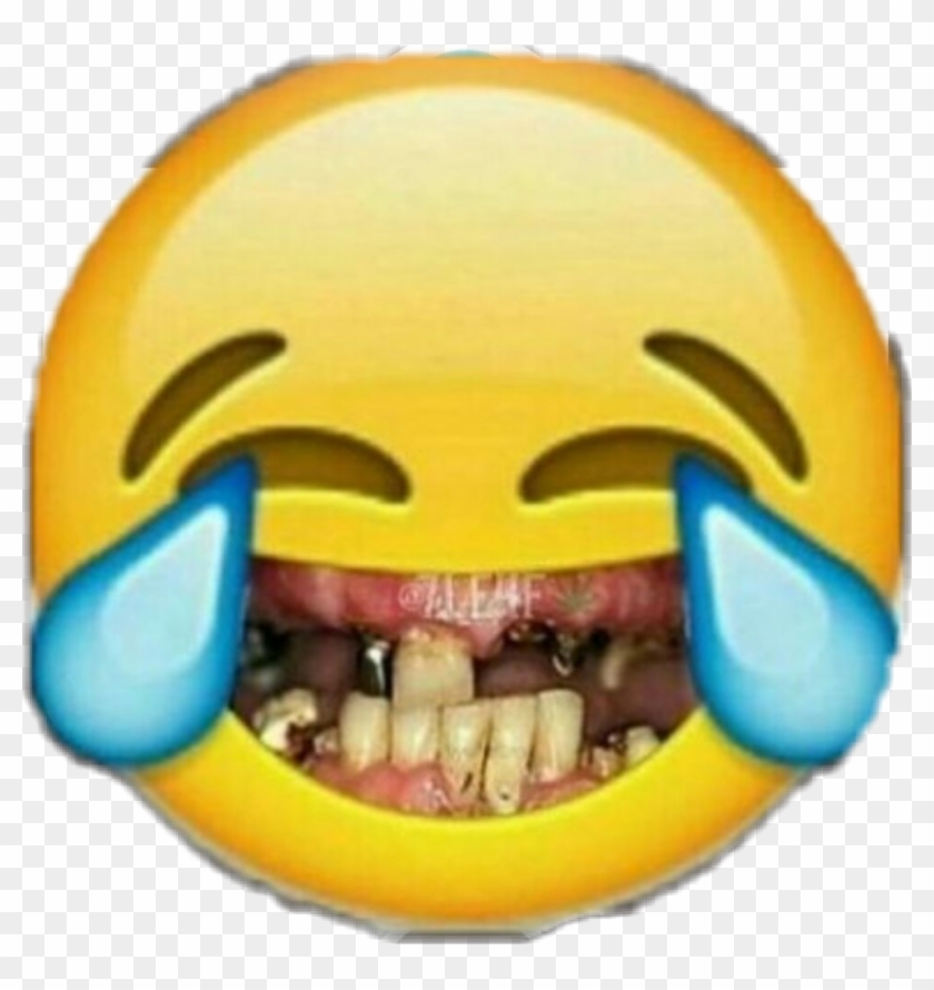 Emoji Funny Sad Omg Happy Smile Laughing Emoji With Bad Teeth Hd Png Download 979x991 Pngfind