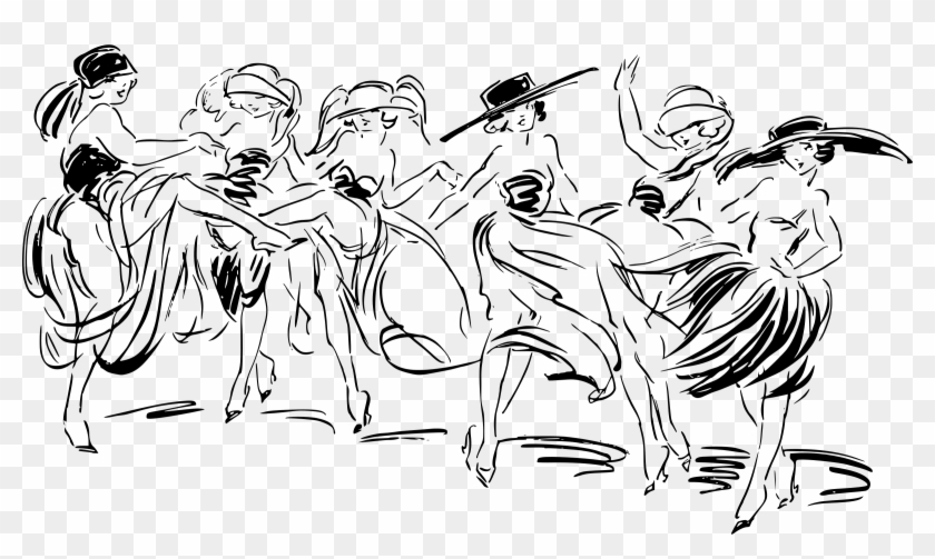 This Free Icons Png Design Of Dancing Ladies - Dancers Black And White