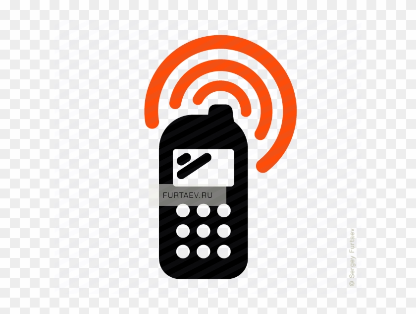 Vector Icon Of Wireless Signal Going From Cell Phone Mobile Phone Hd Png Download 6x553 Pngfind