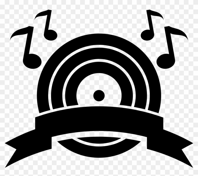 Black Ribbon Banner Png Music Notes Logo Png Transparent Png