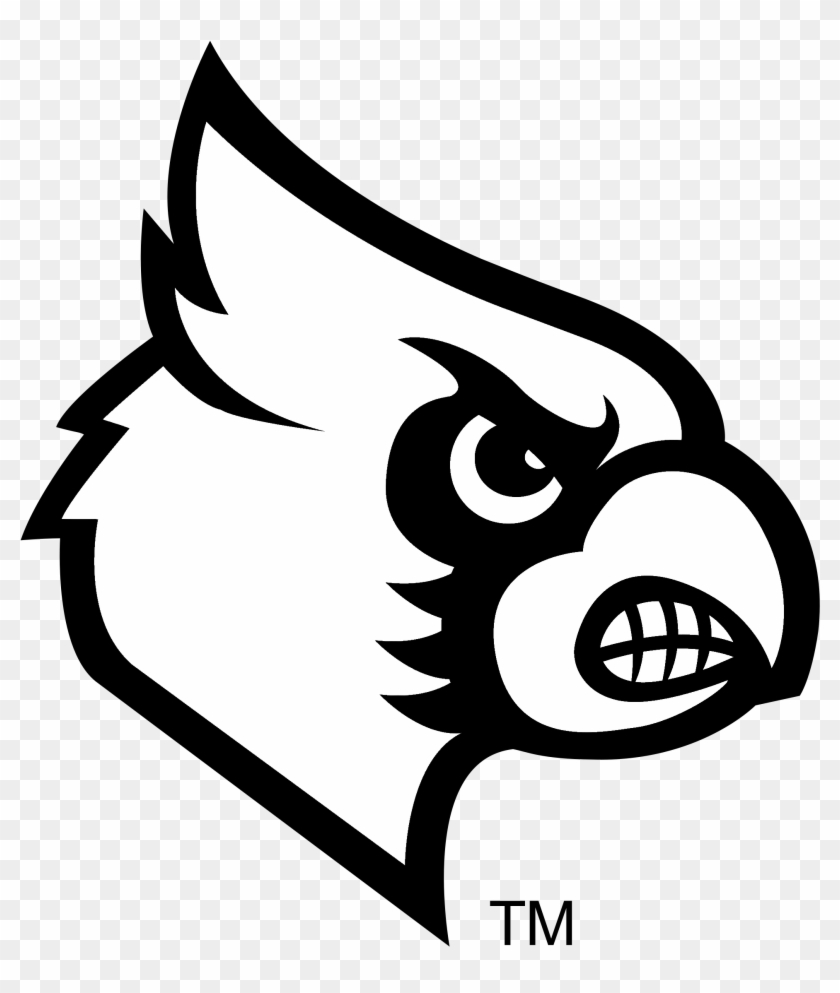 Freeuse Cardinal Svg Black And White - Louisville Cardinals Logo Png