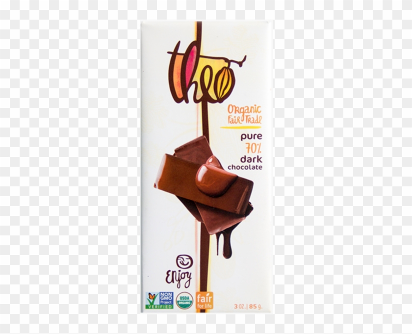 Theo Organic Fair Trade Pure 70 Dark Chocolate Bar Theo