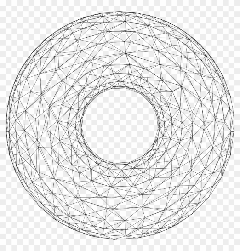 This Free Icons Png Design Of 3d Torus Wireframe - Circle, Transparent ...