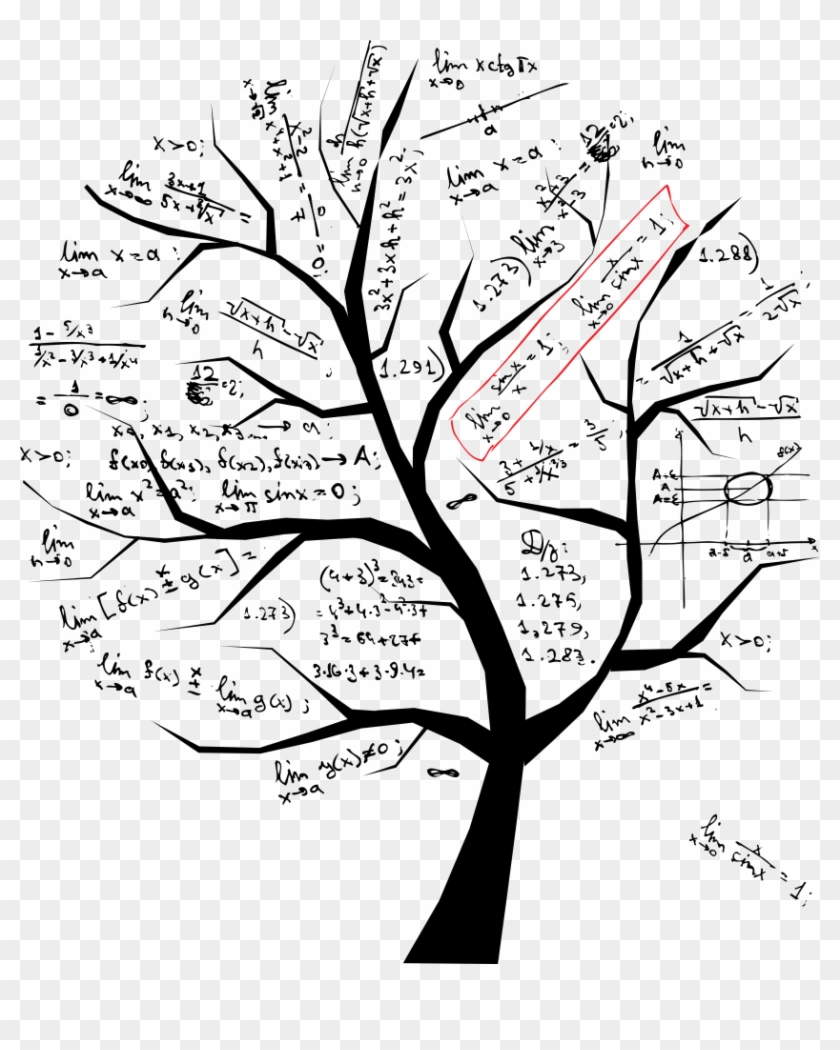 Mathematics Euclidean Stock Vektor Pohon Hitam Putih