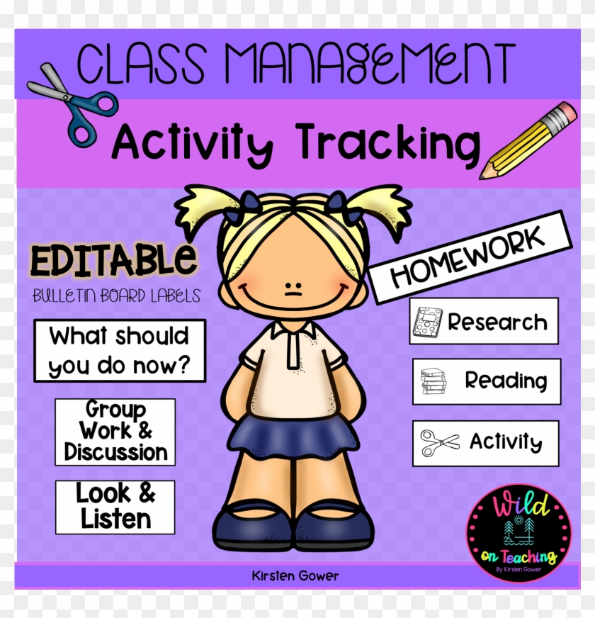 Class Management Activity Tracking Bulletin Board Labels - Cartoon, HD ...