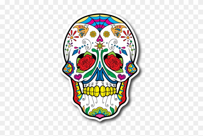 pix Sugar Skull With Roses Svg graphic transparent library girly svg