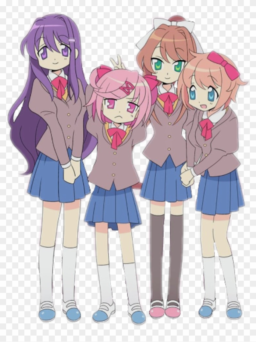 monika, natsuki, yuri, and sayori (doki doki literature club) drawn by  siena_(moratoriummaga)