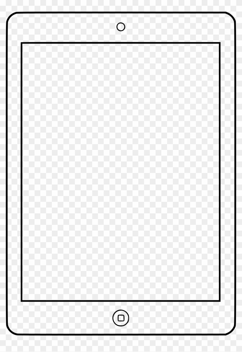 This Free Icons Png Design Of Ipad Outline - Ipad Clipart Black And White,  Transparent Png - 1707x2400(#2947517) - PngFind