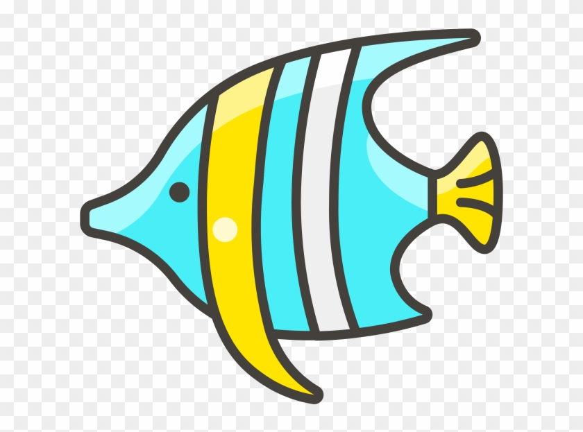 Tropical Fish Emoji Icon - Cute Simple Fish Cartoon, HD Png Download -  866x650(#2954582) - PngFind