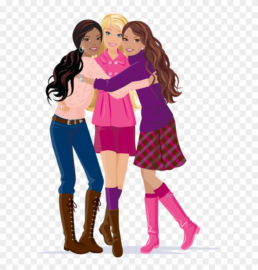 Barbie And Friends Png - Cartoon Barbie And Friends, Transparent Png