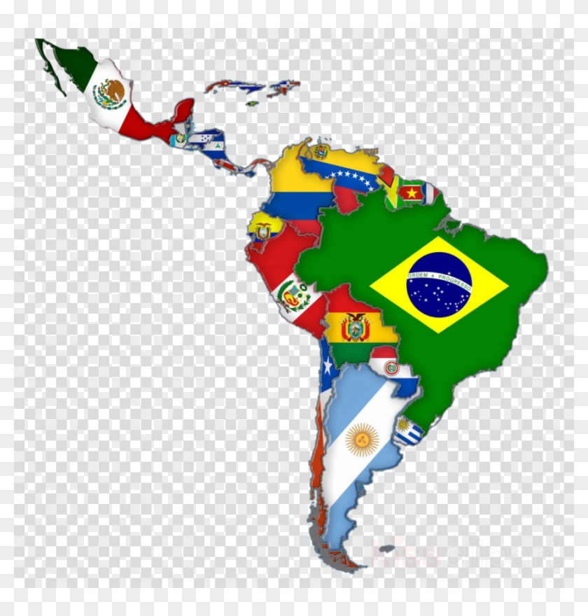 latin america map flags clipart flags of south america america map clip art
