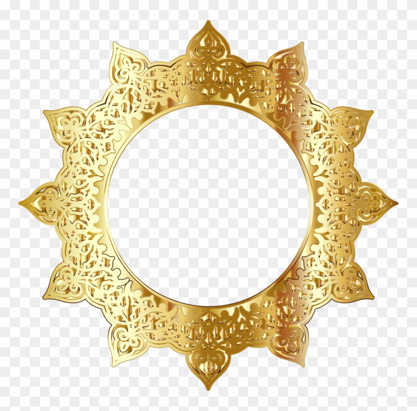 Download Golden Round Frame Png Picture Golden Circle Frame Png Transparent Png 768x749 Pngfind