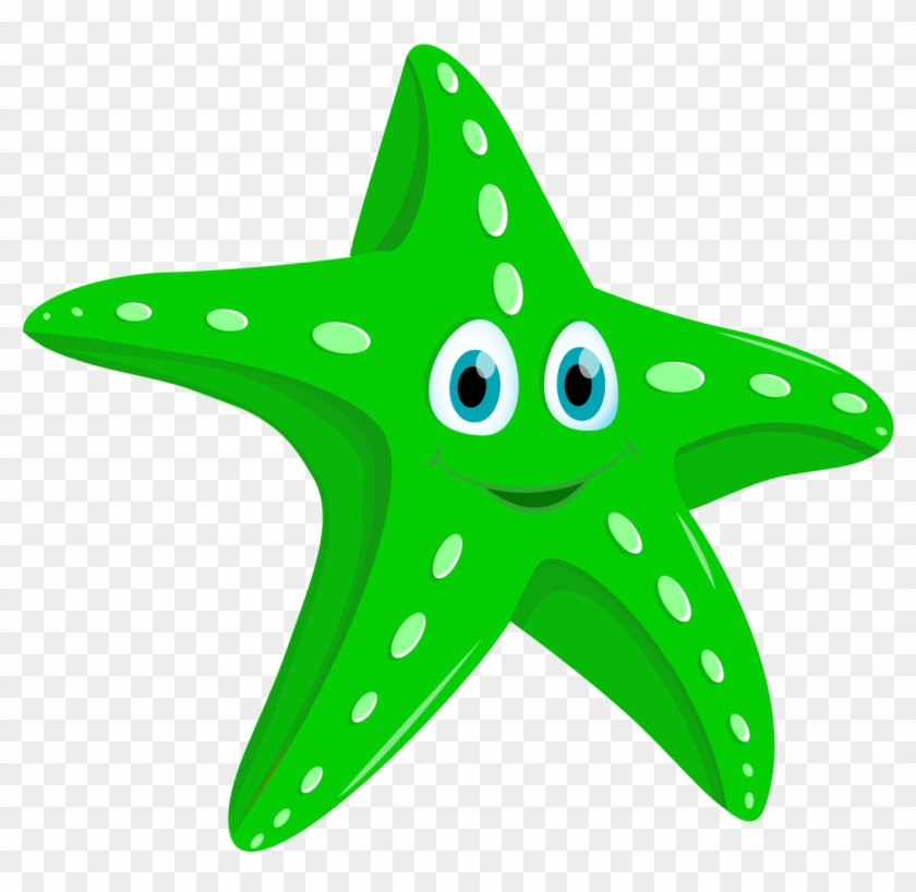 Catch Me If You Can Swim School - Green Cartoon Starfish Clipart, HD Png  Download - 1500x1500(#2989293) - PngFind