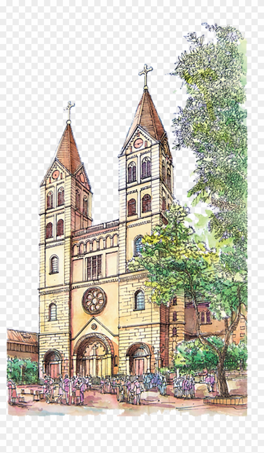 Catholic Drawing Parish Church Catholic Church Png, Transparent Png