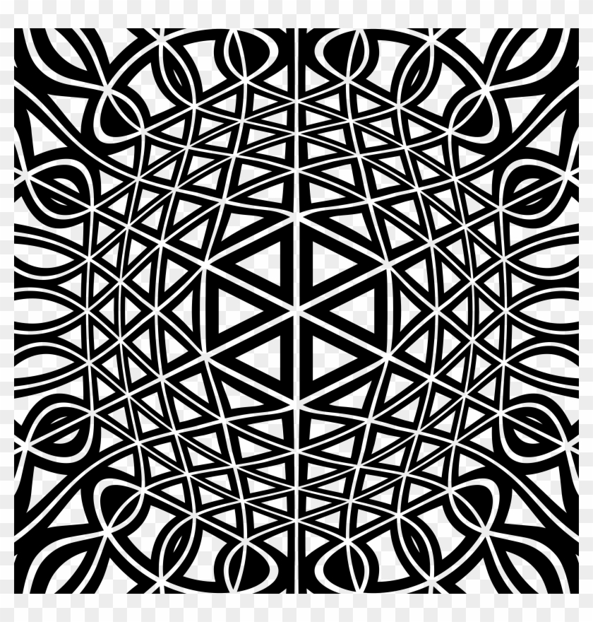 Graphic Black And White Geometric Transparent Black - Geometric Design ...